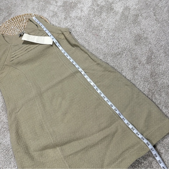 Ethos Paris 100% Organic Cotton Calcutta Sleeveless Mini Dress Textured Sable L - Picture 12 of 13